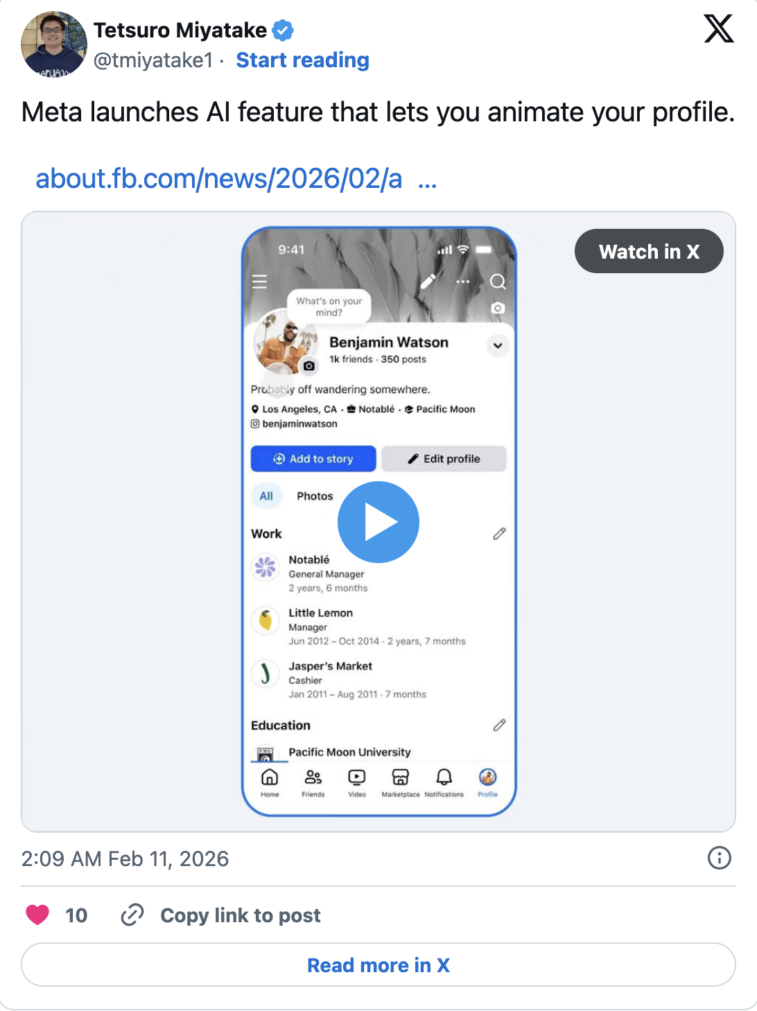 Meta launches AI feature that lets you animate your profile