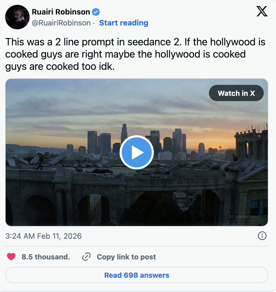 X user Ruari Robinson posted a realistic fight scene between Tom Cruise and Brad Pitt.