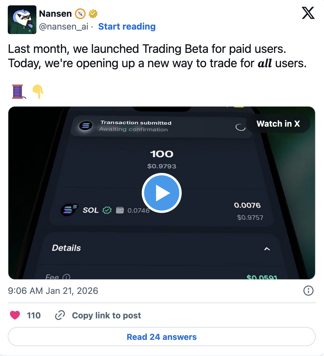 Nansen Launches AI Agent Trading on Solana and Base Networks