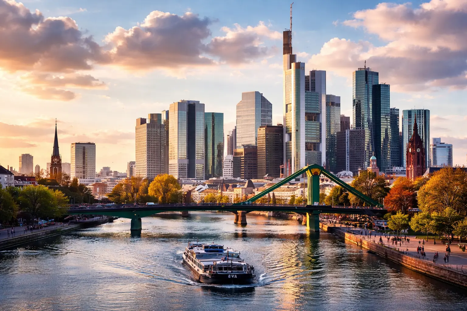 The financial district in Frankfurt am Main, Germany