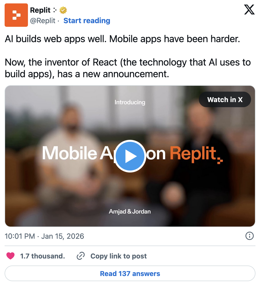 AI builds web apps well. Mobile apps have been harder.