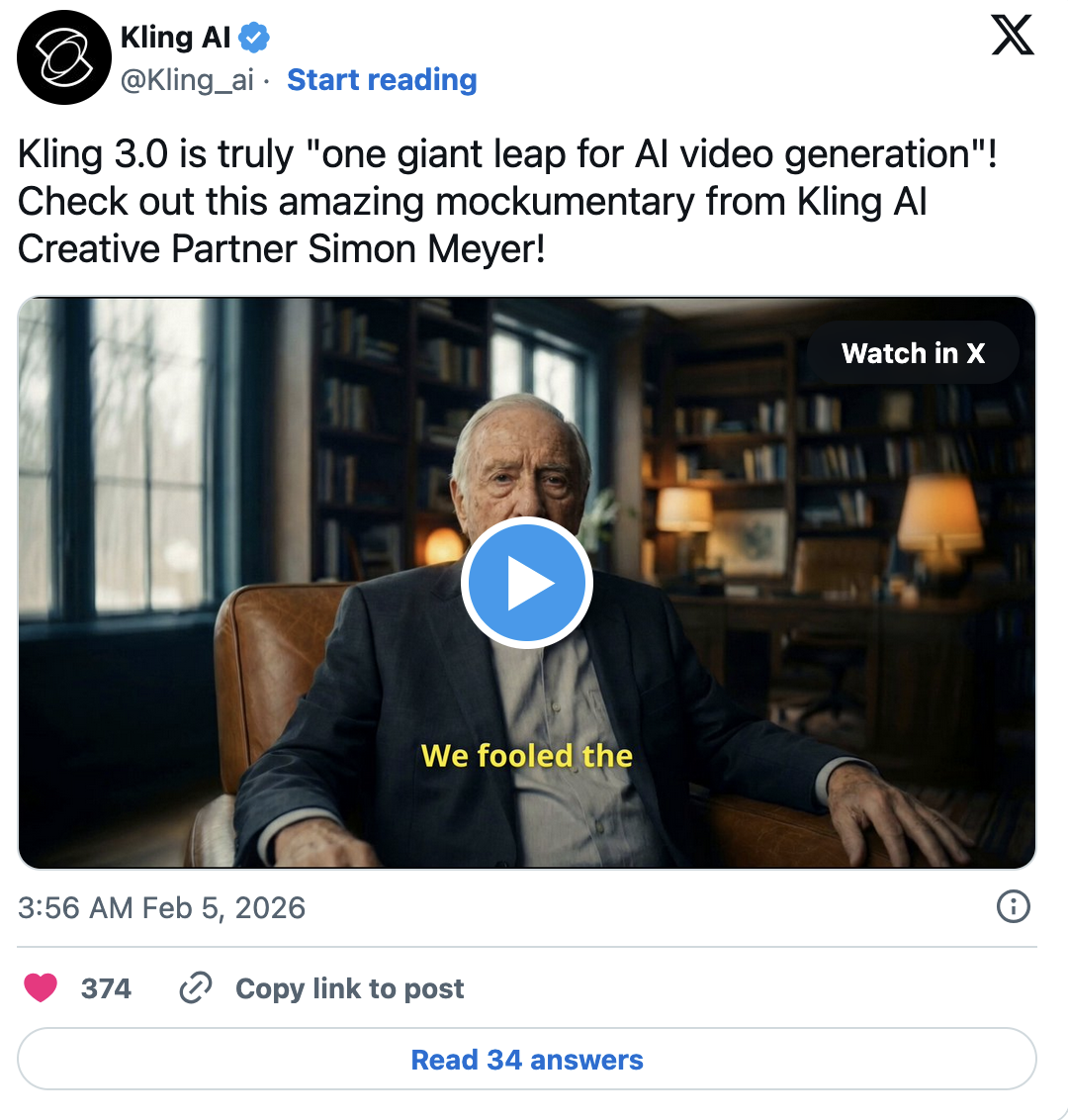 Kling Video 3.0 vs. Kling Video 2.6 comparison. Source: Kling AI