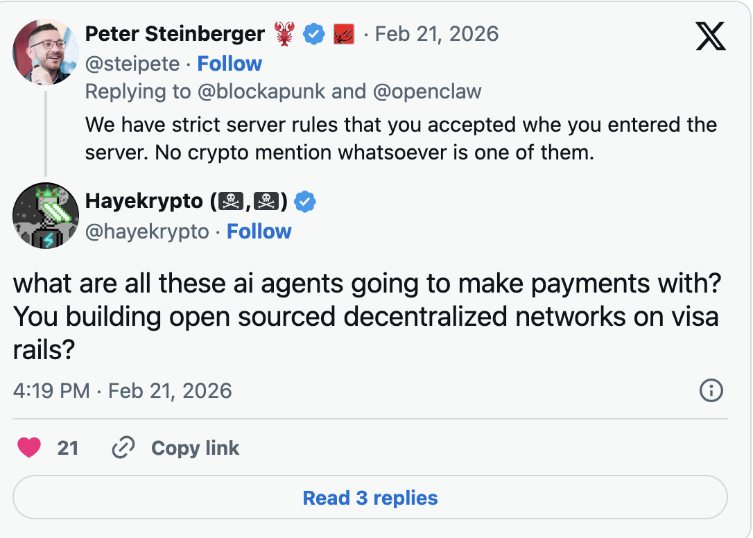 ¿Con qué van a hacer pagos todos estos agentes de IA? ¿Estás construyendo redes descentralizadas de código abierto sobre la infraestructura de Visa?
